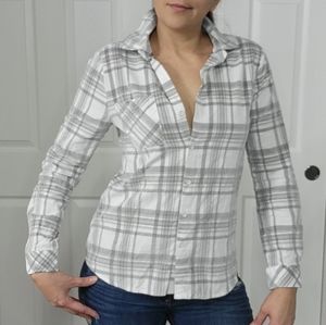 Dylan by True Grit Plaid Long Sleeve Shirt/ XS. NWOT.